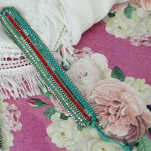 Looped Bracelet Tangerine Rd Yellow Green