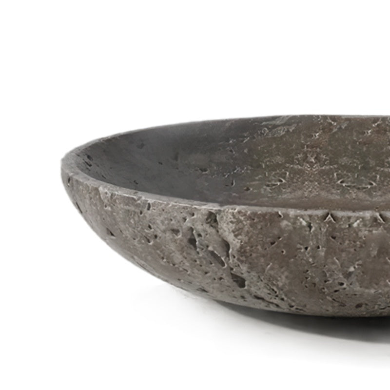 Gray Travertine Tray with a Sophisticated Vibe
