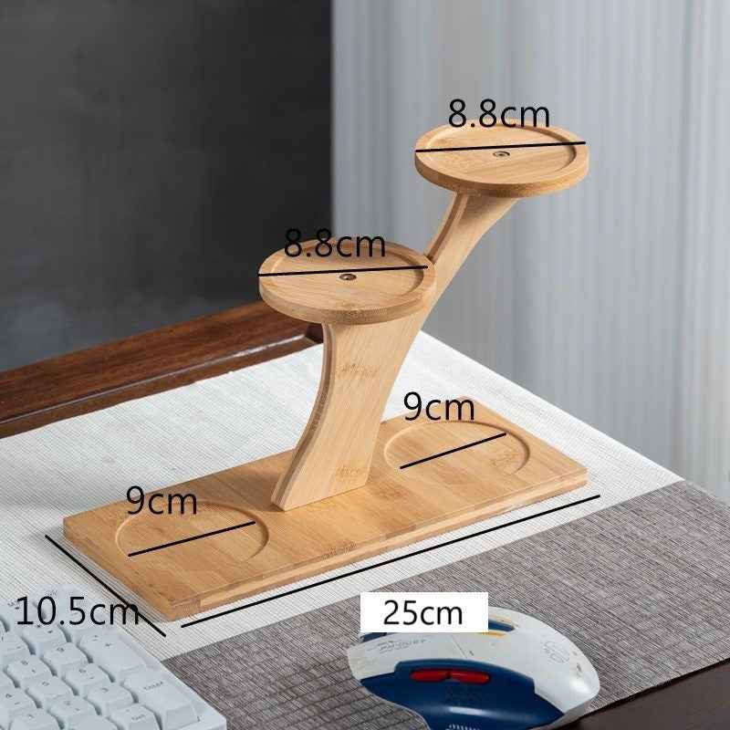 Bamboo Multi-layer Desktop Small Plant Stand Succulent Display