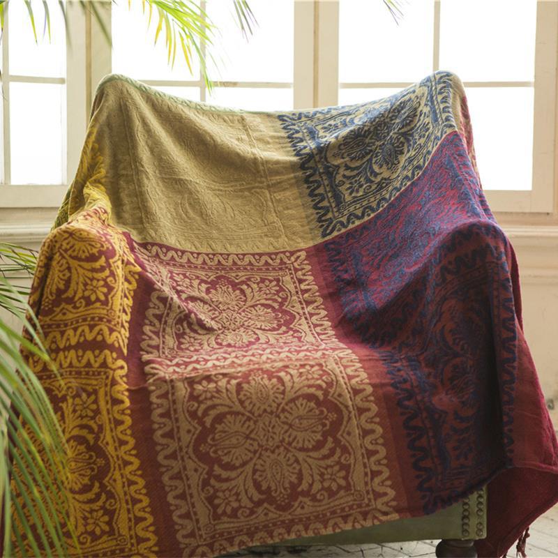 Bohemian Chenille Sanctuary Throw & Slipcover