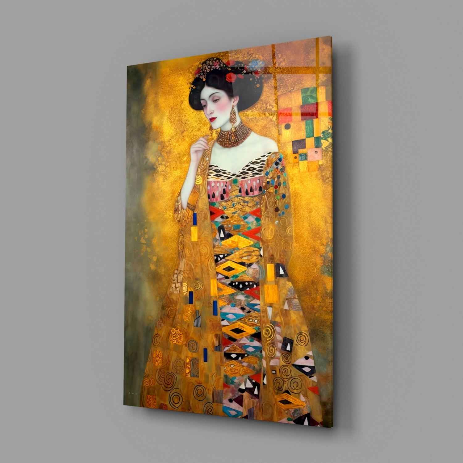 Klimt Style Glass Wall Art || Designer Collection