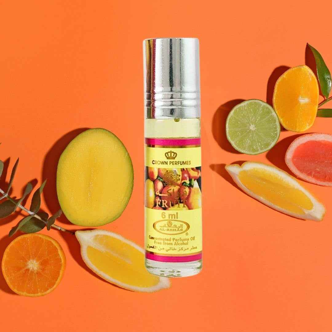 Al Rehab Fruit Perfume Oil 6ml Long Lasting for Women Peach Lime Pineapple