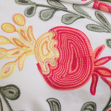 Gourd Pomegranate Blossom Embroidered Imitation Cashmere Scarf Shawl