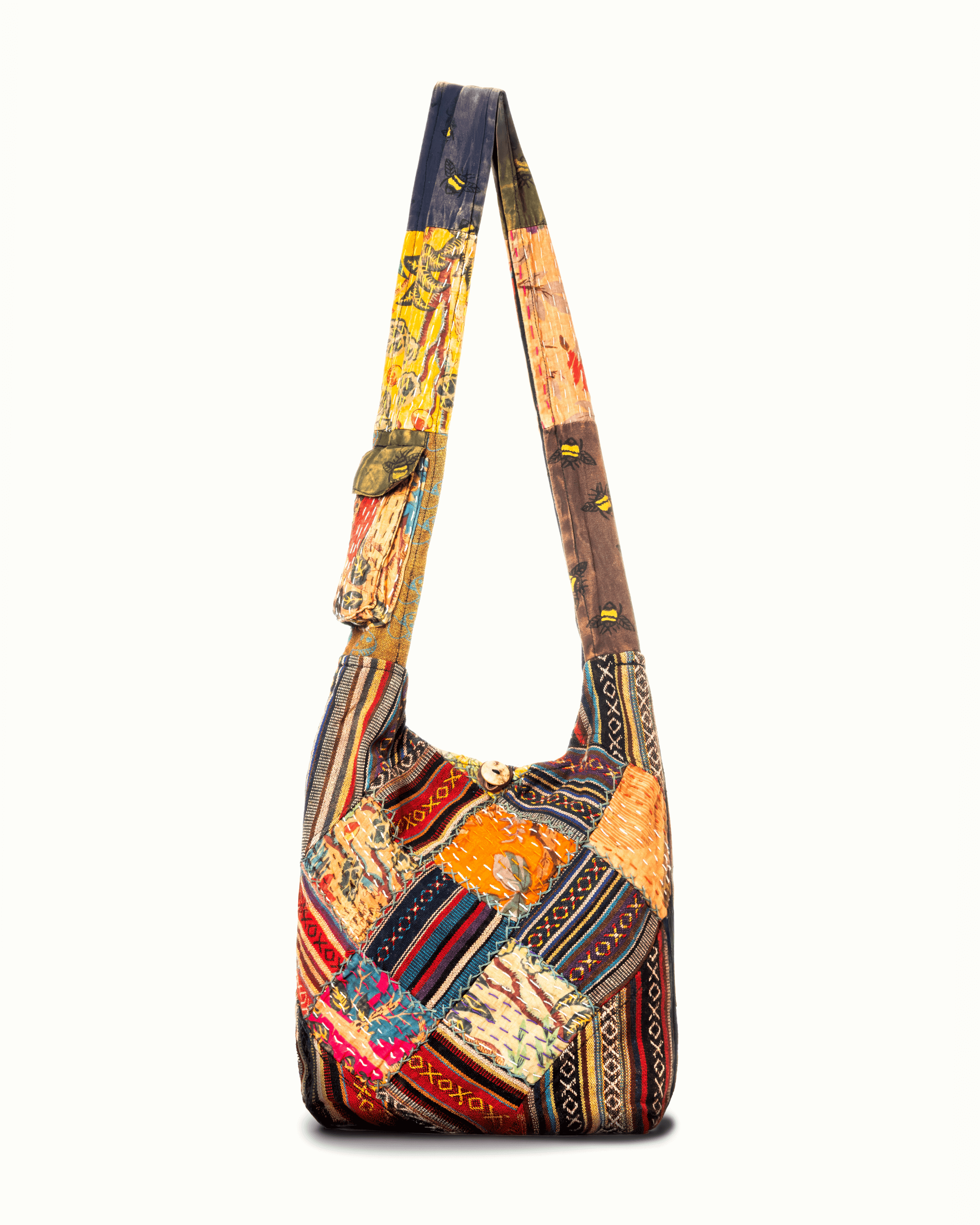 Kathmandu Collection Quilted Patchwork Handmade Hobo Bag - Rosetta Creative Boutique