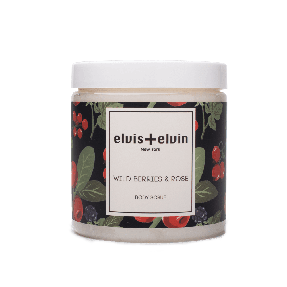 Elvis Elvin Wild Berries And Rose Body Scrub With Dead Sea Salt 300ml