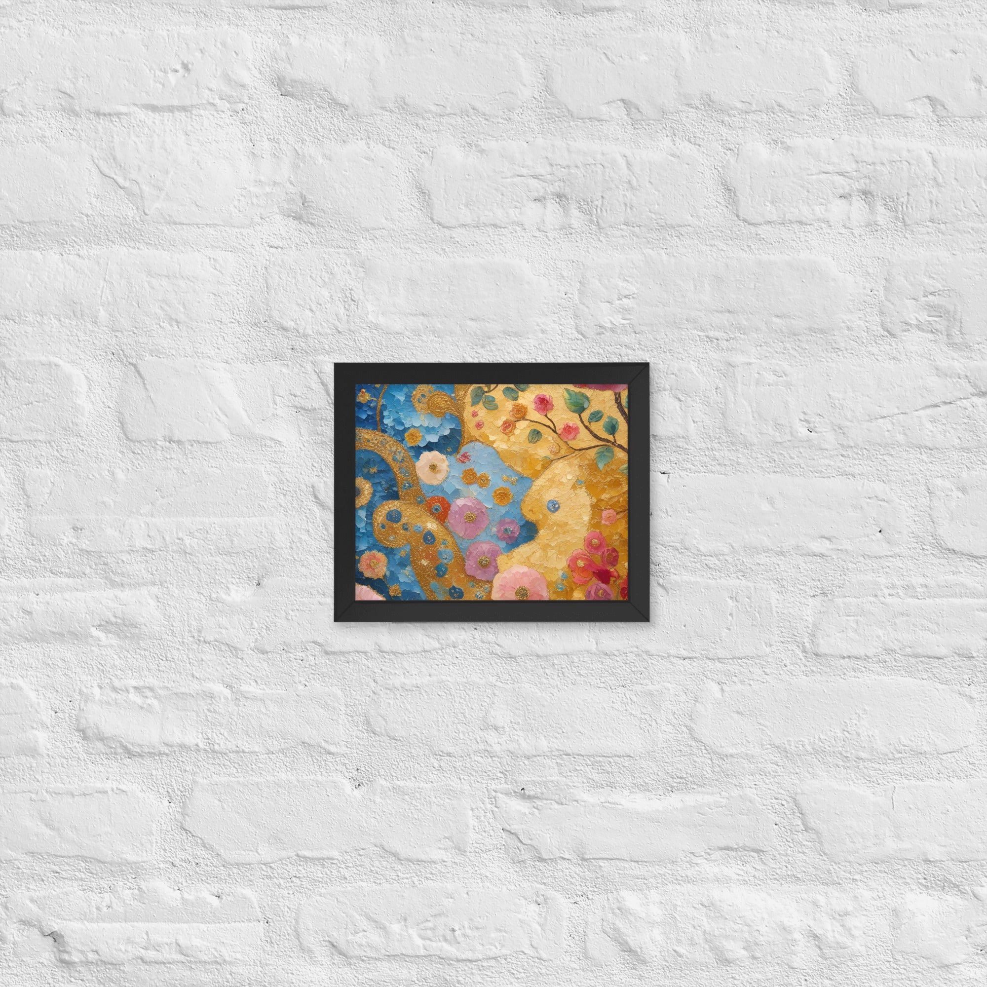 Klimt Inspired Abstract Golden Swirls Framed Poster - Captivating Klimt Inspired Abstract Art - Rosetta Creative Boutique