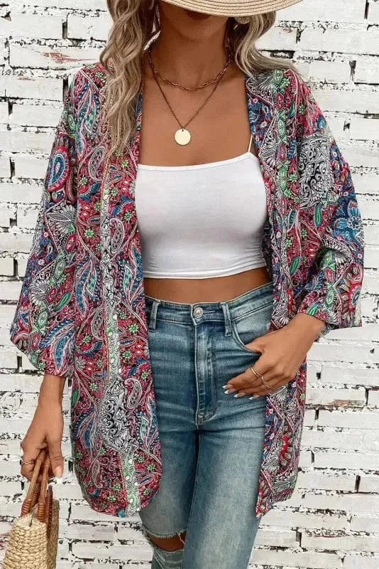 Paisley Boho Kimono for Spring Vacation Wear – Stylish Panache - Rosetta Creative Boutique