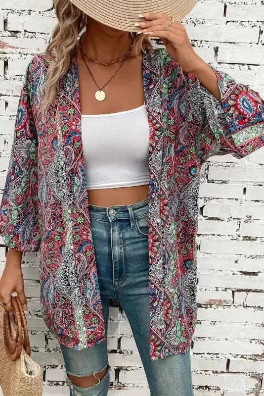 Paisley Boho Kimono for Spring Vacation Wear – Stylish Panache - Rosetta Creative Boutique
