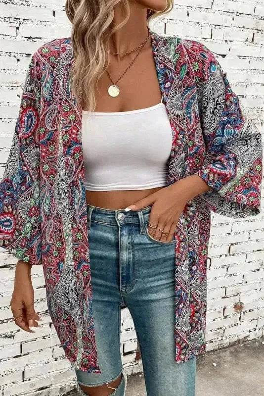 Paisley Boho Kimono for Spring Vacation Wear – Stylish Panache - Rosetta Creative Boutique