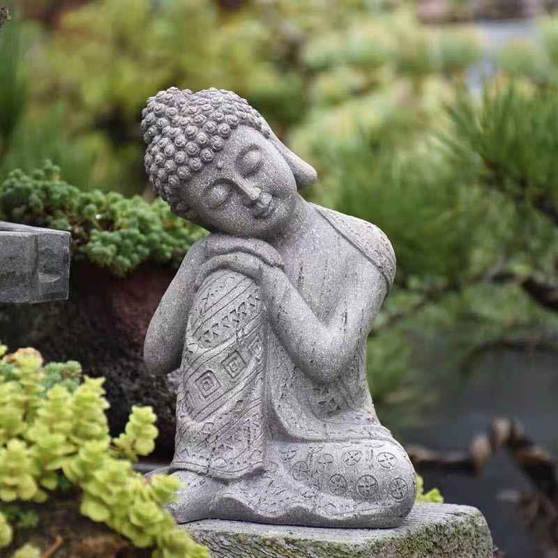 Resin Zen Buddha Garden Statue – Indoor & Outdoor Asian Home Decor