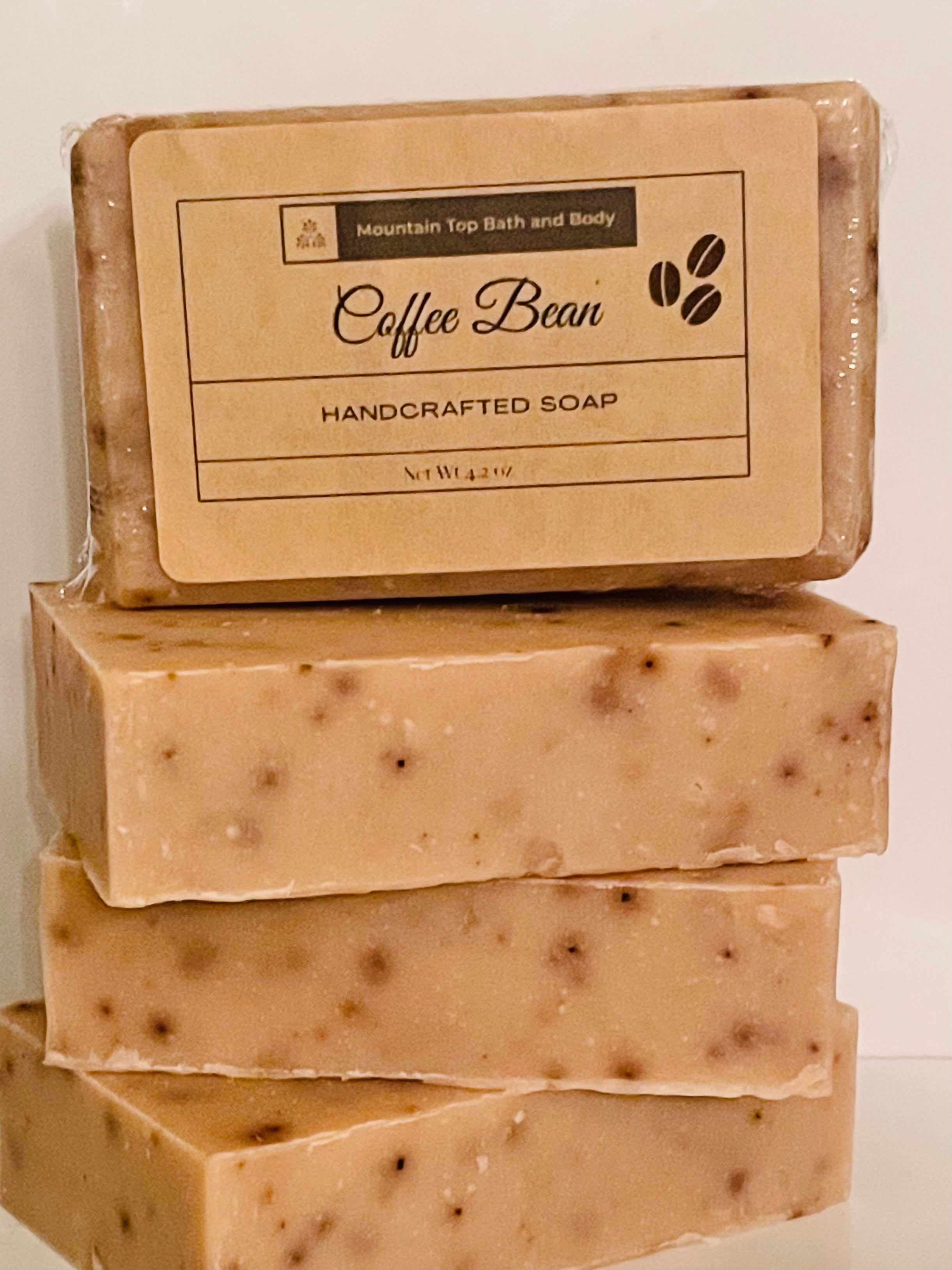 Mountain Top Coffee Bean Soap With Coffee Grounds Exfoliant - Rosetta Creative Boutique