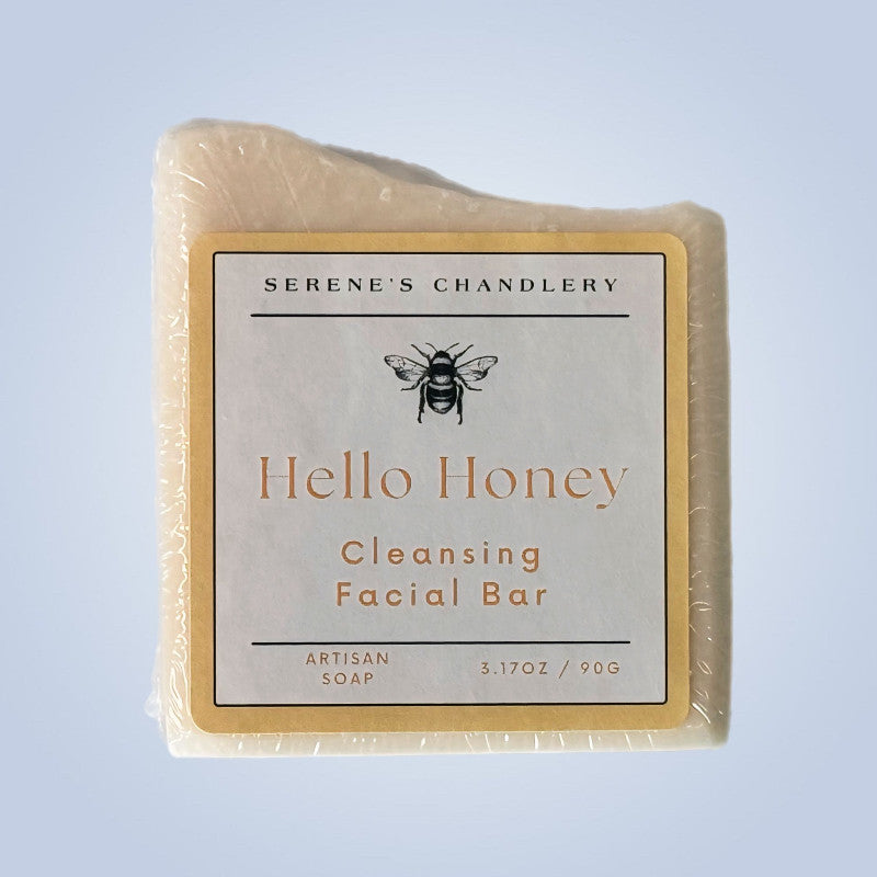 Hello Honey Handmade Face Soap Bar With Rice Bran Oil - Rosetta Creative Boutique