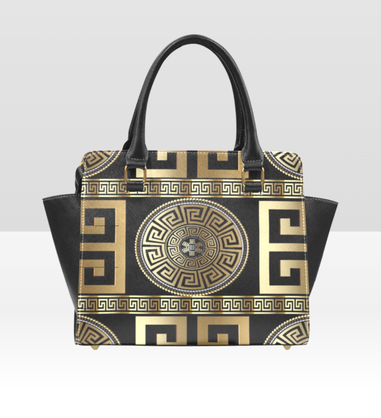 Rivet Original Greek Design Shoulder Handbag PU Leather - Rosetta Creative Boutique