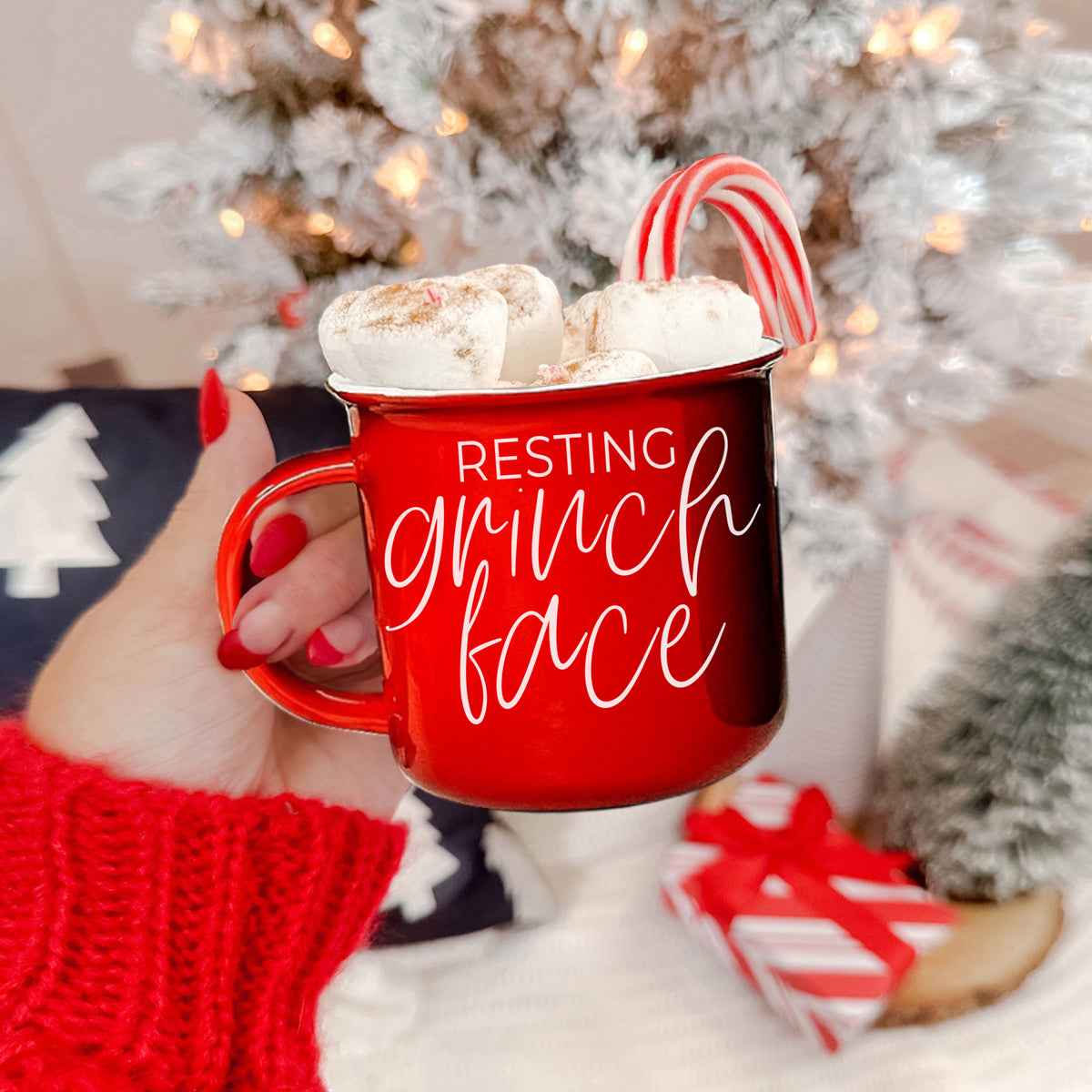 Resting Grinch Face Mug