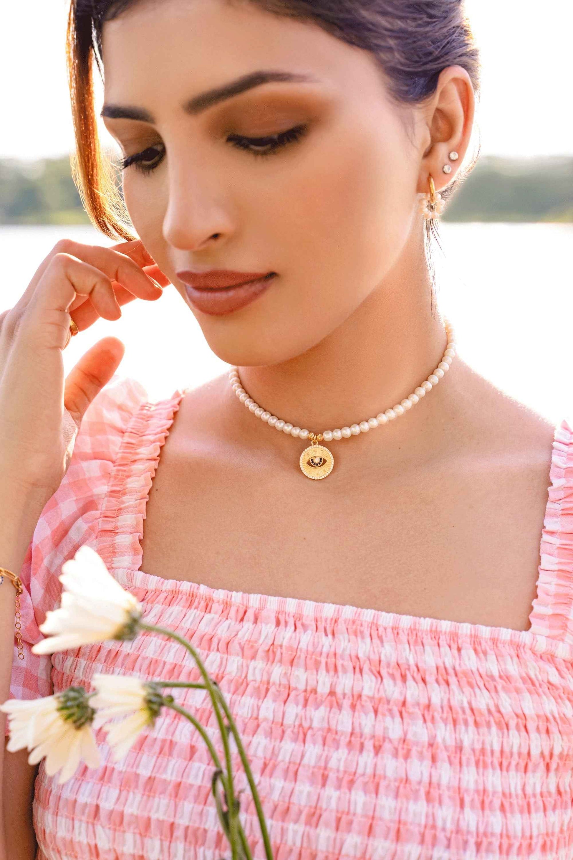 VIOLA Choker with Freshwater Pearl
