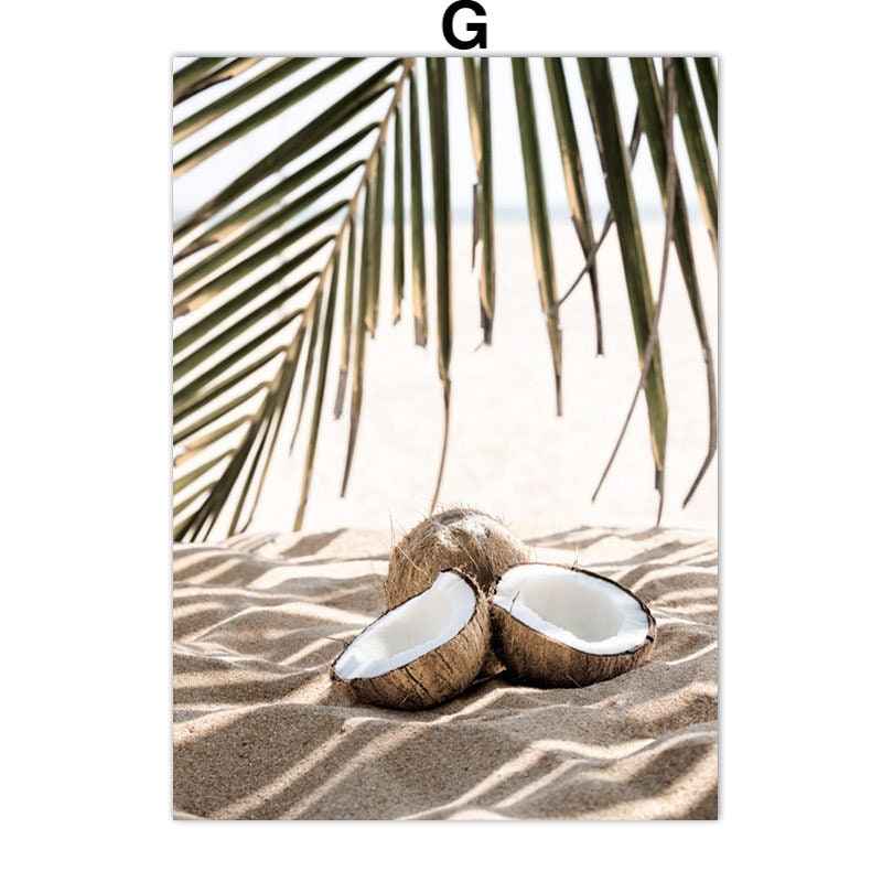 Beige Pampas Grass Poster Boho Leaves for Living Room or Bedroom Unframed Print