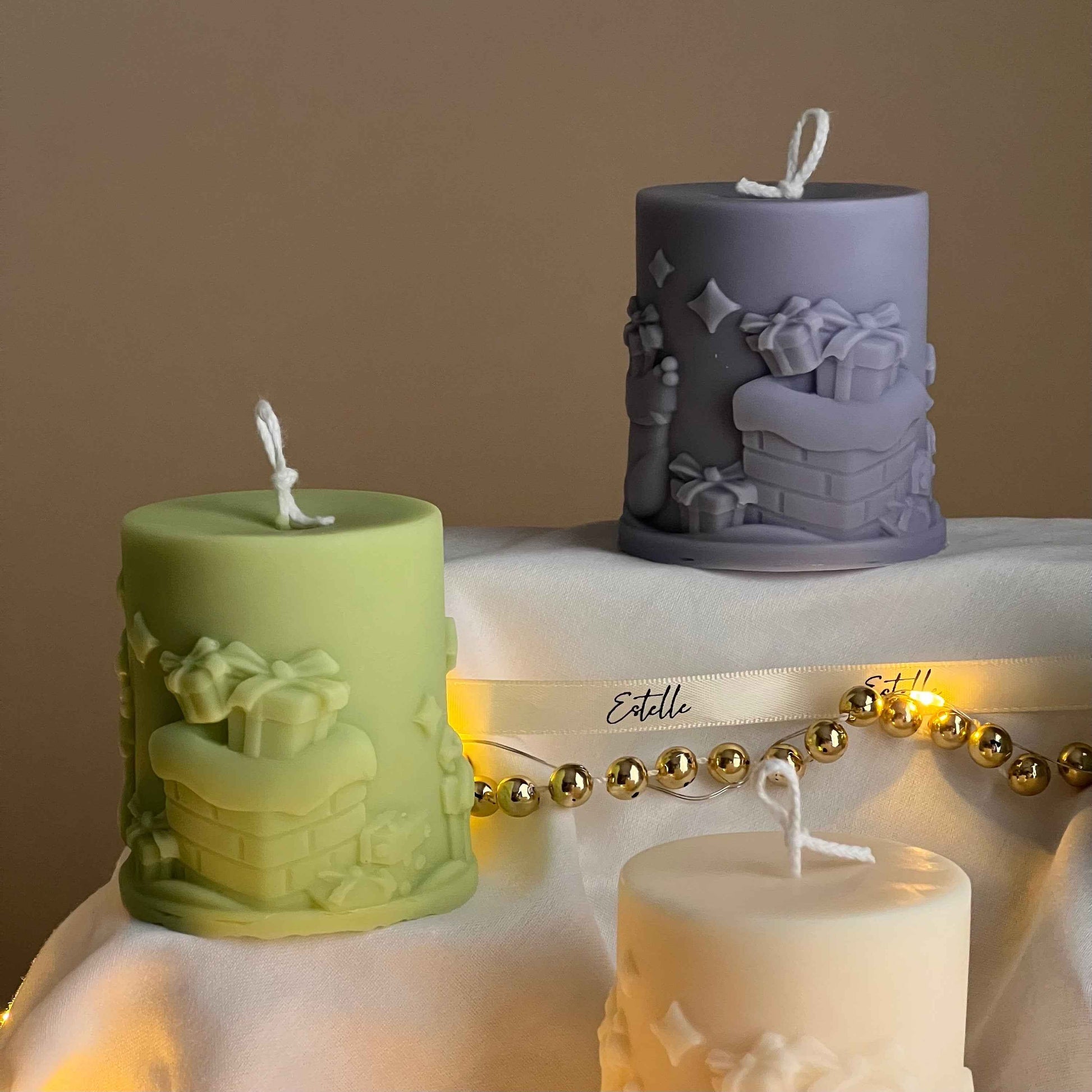 Christmas Gifts Pillar Candle