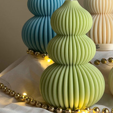 Wavy Ribbed Christmas Tree Candle
