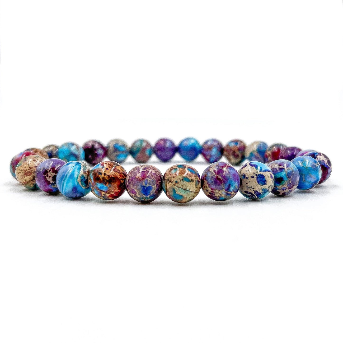 Union Galaxy Imperial Jasper Gemstone Beaded Bracelet - Rosetta Creative Boutique