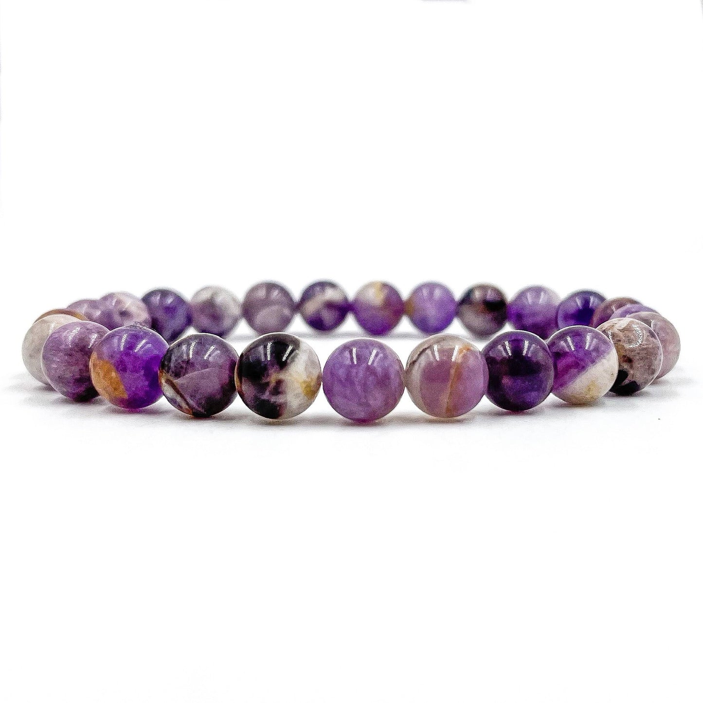 Union Purple Amethyst Gemstone Beaded Bracelet Handmade - Rosetta Creative Boutique