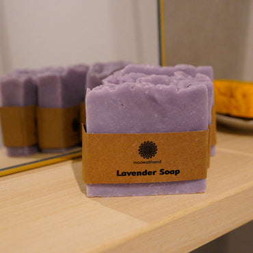 Lavender Soap Bar With Olive Oil Castor Coconut Shea 100g - Rosetta Creative Boutique
