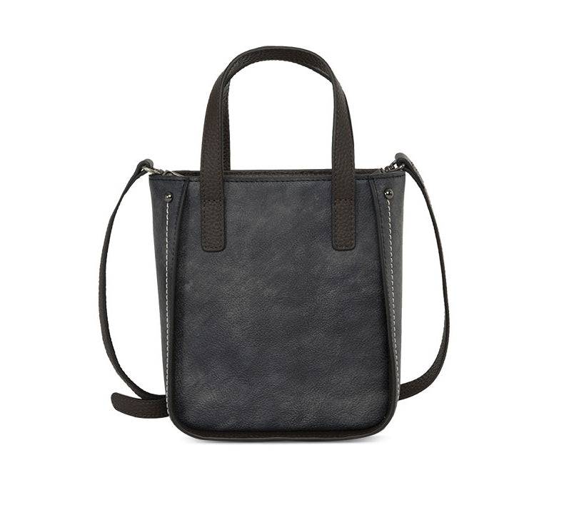 Leather Mini Tote Crossbody Bag with Gunmetal Hardware - Rosetta Creative Boutique
