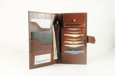 Barismil Traveler Leather Passport Wallet Travel Organizer - Rosetta Creative Boutique