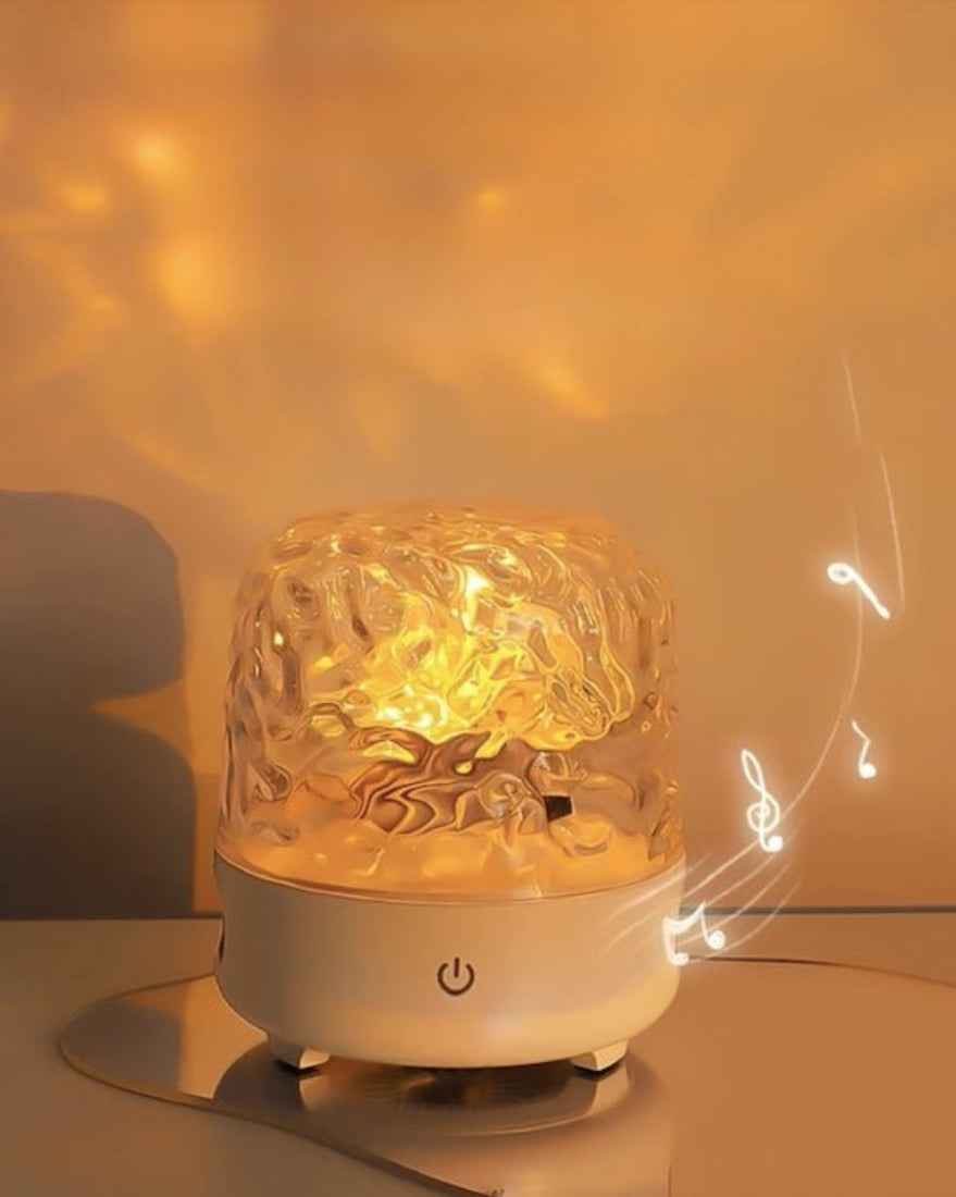 Light Theatre: Ambient Light With Stereo Speaker, Ripple Sunset Aurora Projector All-in-1