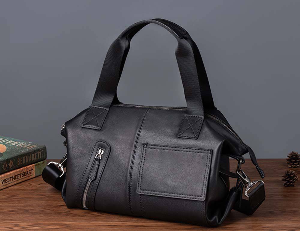 Mens Vintage Calfskin Leather Briefcase Shoulder Bag 2530 - Rosetta Creative Boutique