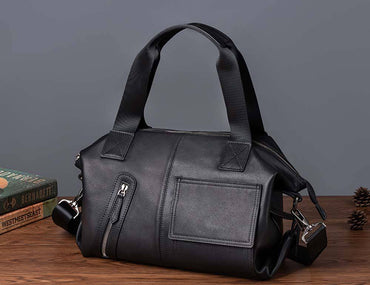 Mens Vintage Calfskin Leather Briefcase Shoulder Bag 2530 - Rosetta Creative Boutique
