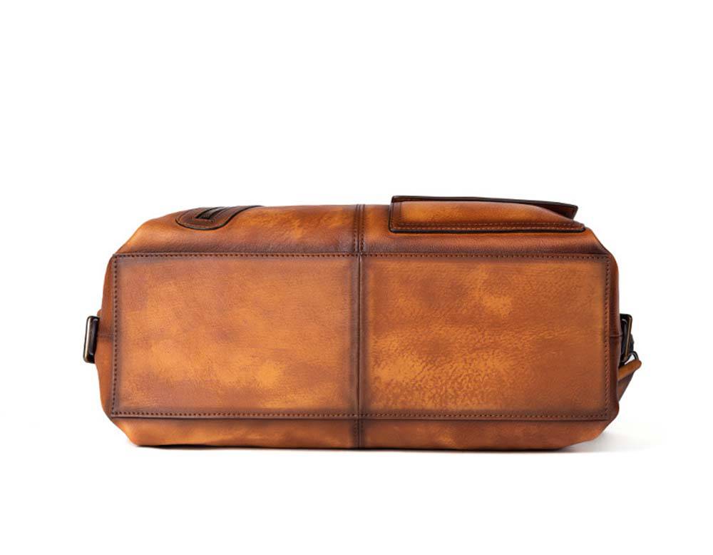 Mens Vintage Calfskin Leather Briefcase Shoulder Bag 2530 - Rosetta Creative Boutique