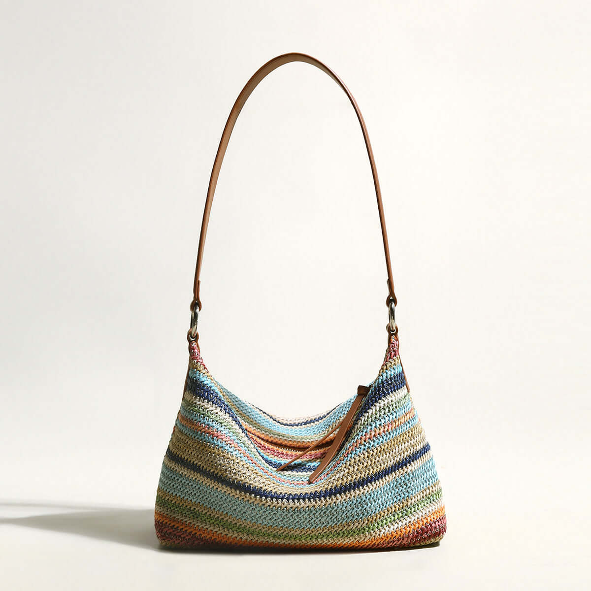 Rainbow Boho Shoulder Bag for Women Handmade Vintage Style - Rosetta Creative Boutique