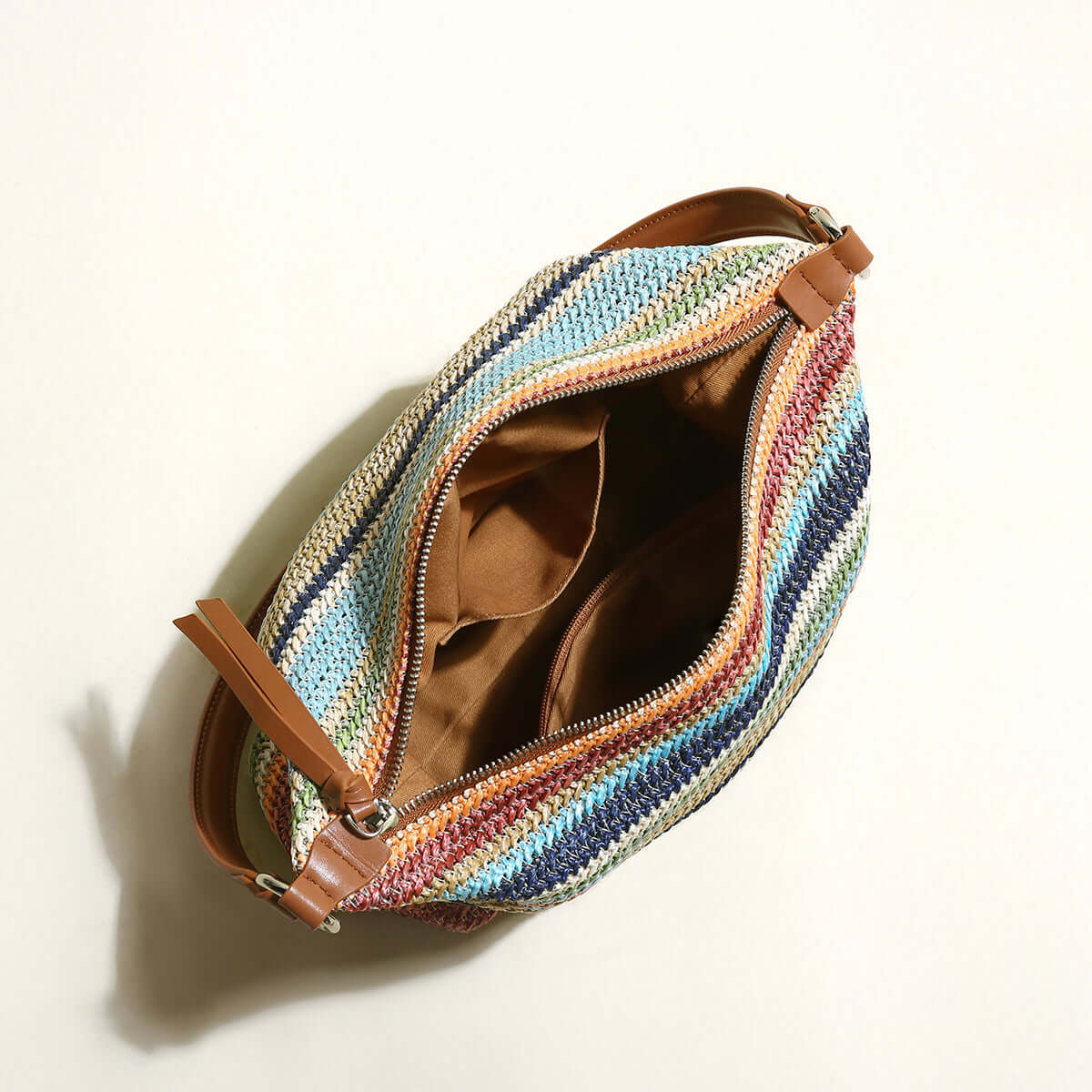 Rainbow Boho Shoulder Bag for Women Handmade Vintage Style - Rosetta Creative Boutique