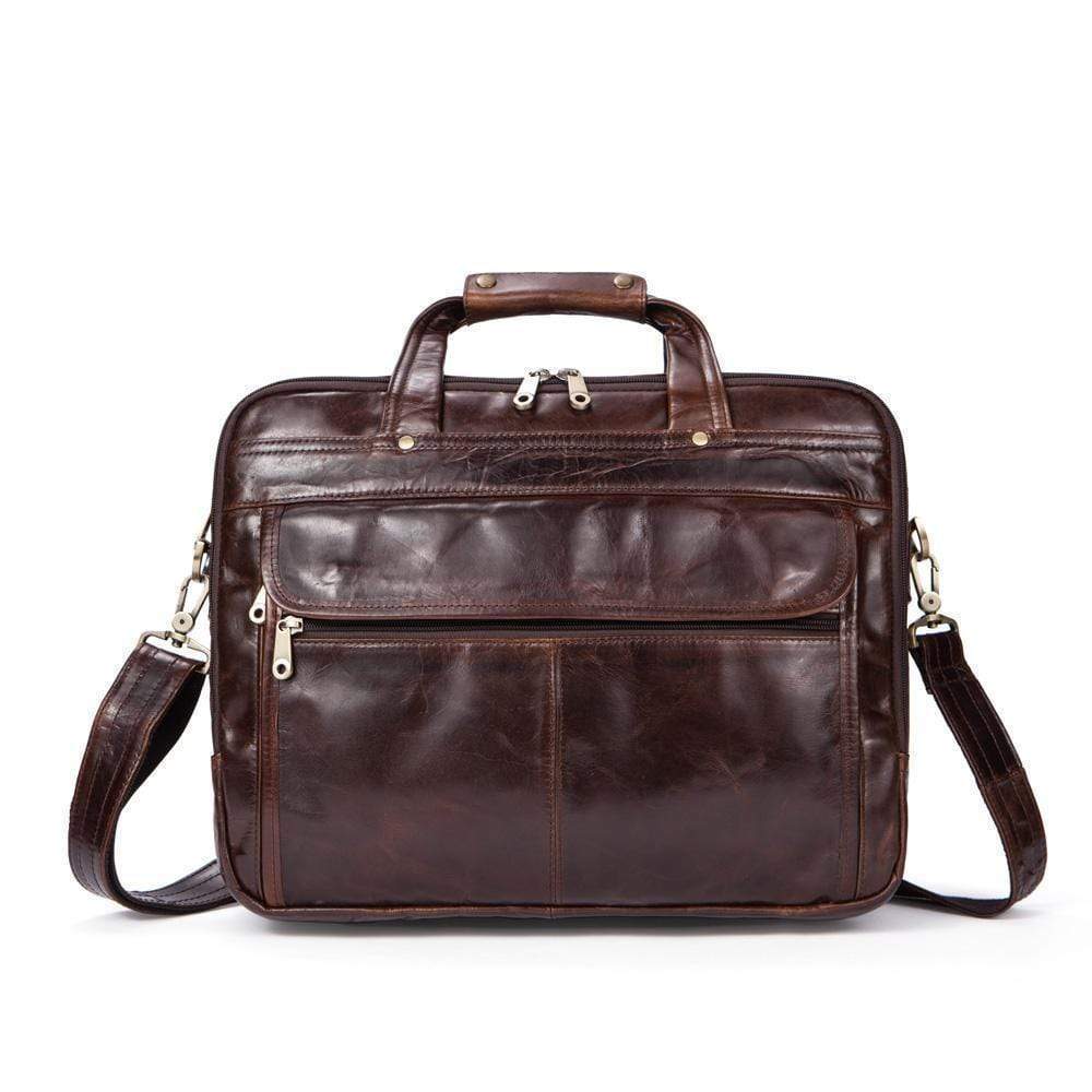 Rossie Viren Vintage Cowhide Leather Briefcase for Stylish Professionals - Rosetta Creative Boutique