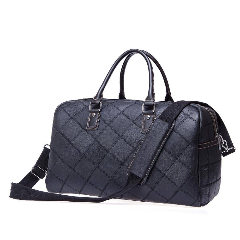 Rossie Viren Vintage Leather Travel Duffel Bag - Quilted Design for Stylish Travelers - Rosetta Creative Boutique