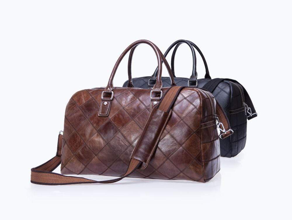 Rossie Viren Vintage Leather Travel Duffel Bag - Quilted Design for Stylish Travelers - Rosetta Creative Boutique