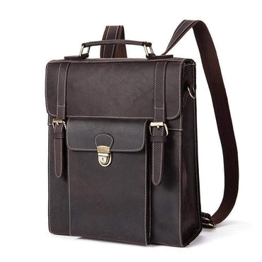 Rossie Viren Vintage Brown Leather Briefcase Messenger - Rosetta Creative Boutique