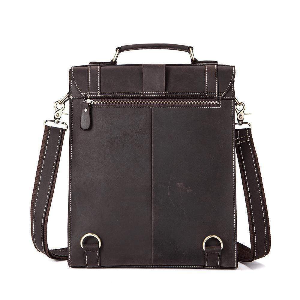 Rossie Viren Vintage Brown Leather Briefcase Messenger - Rosetta Creative Boutique