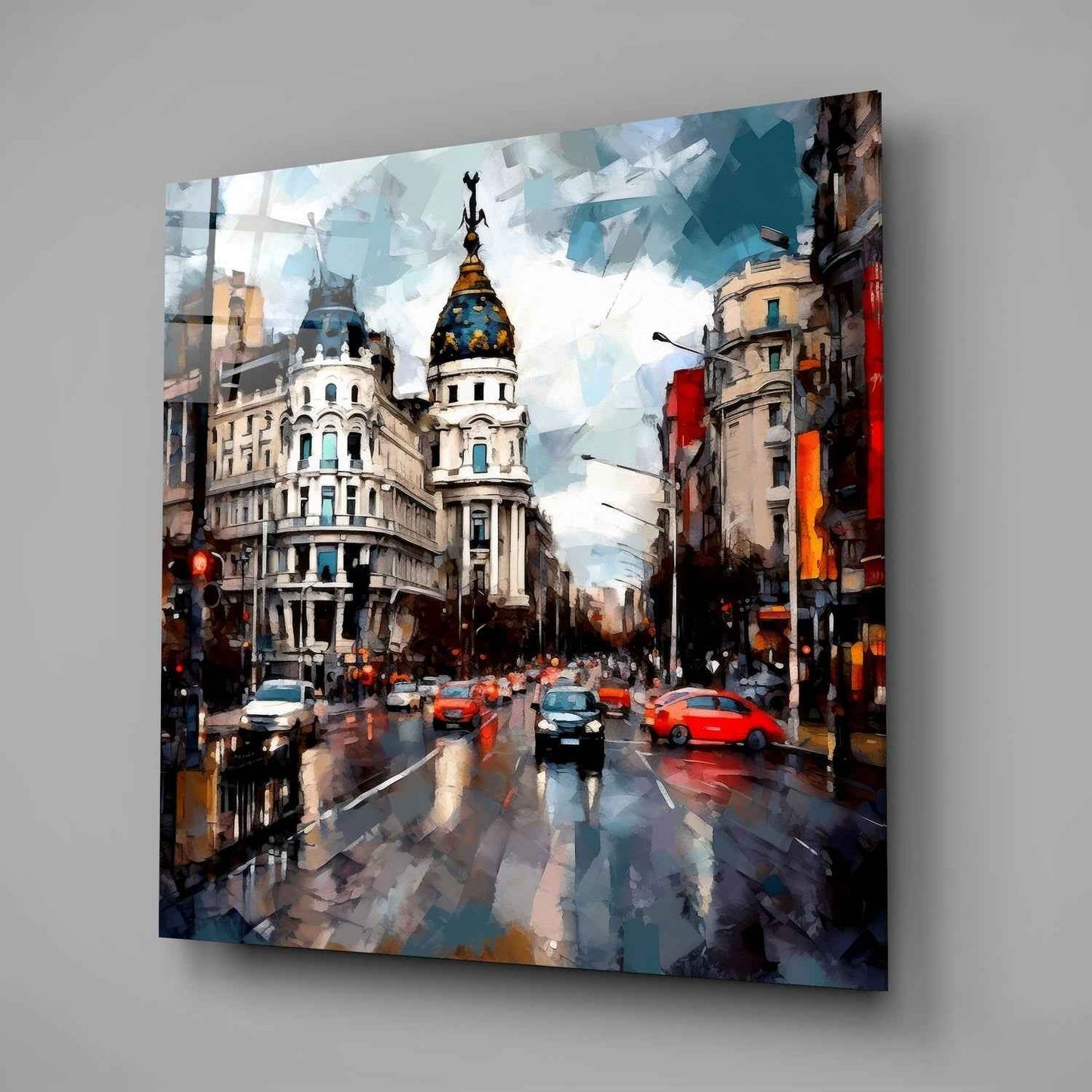 Spain Glass Wall Art Tempered Glass Abstract Decor Modern Home Wall Sculpture