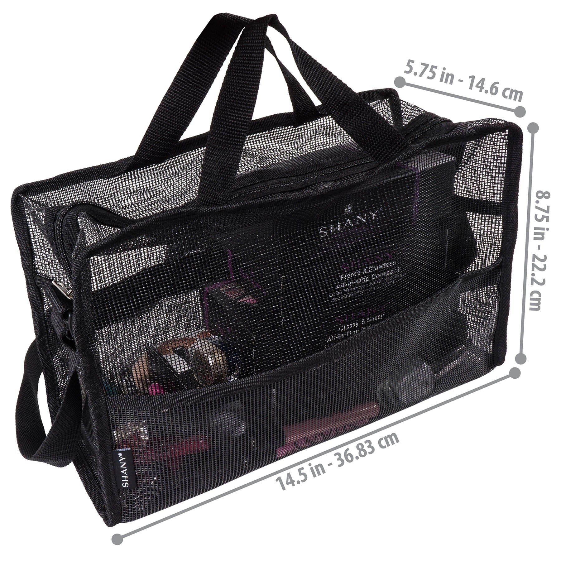 Collapsible Mesh Bag and Travel Tote in Black - Versatile and Convenient Solution - Rosetta Creative Boutique