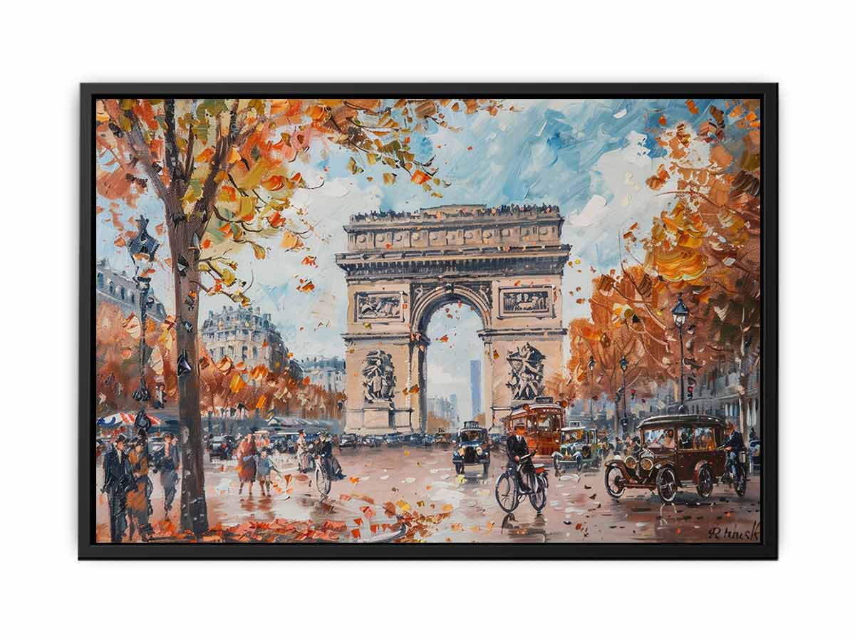 Arc De Triomphe Paris Canvas Painting-4
