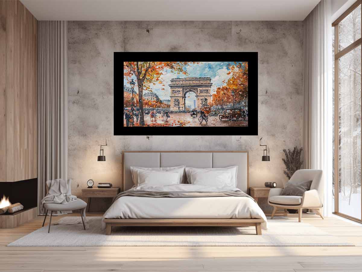 Arc De Triomphe Paris Canvas Painting-1