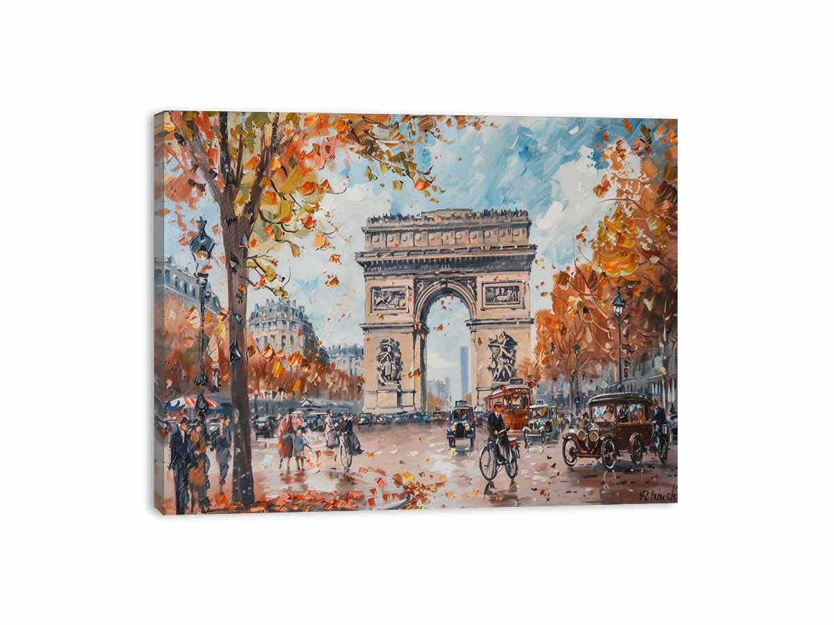 Arc De Triomphe Paris Canvas Painting-3
