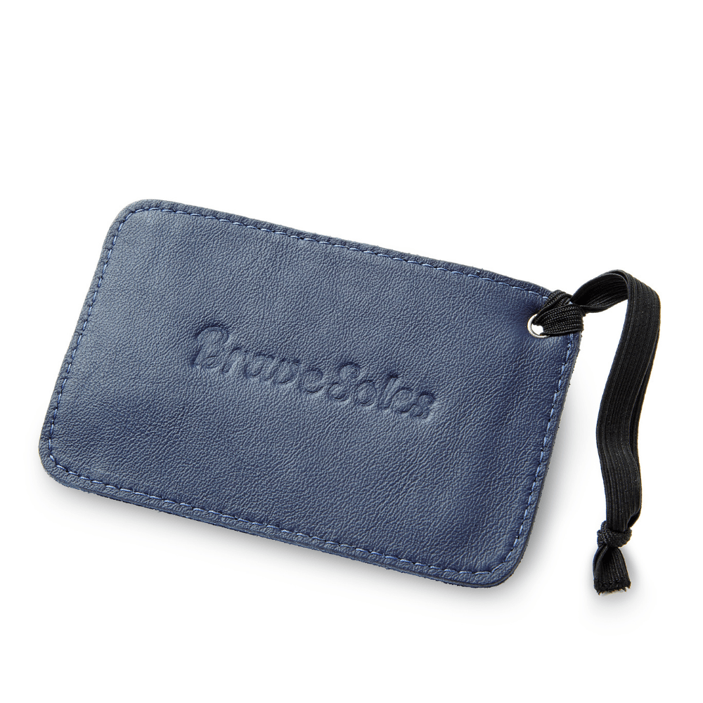 Tranquilo Reclaimed Leather Luggage Tag Crafted from Reclaimed Plane Seat Leather - Rosetta Creative Boutique