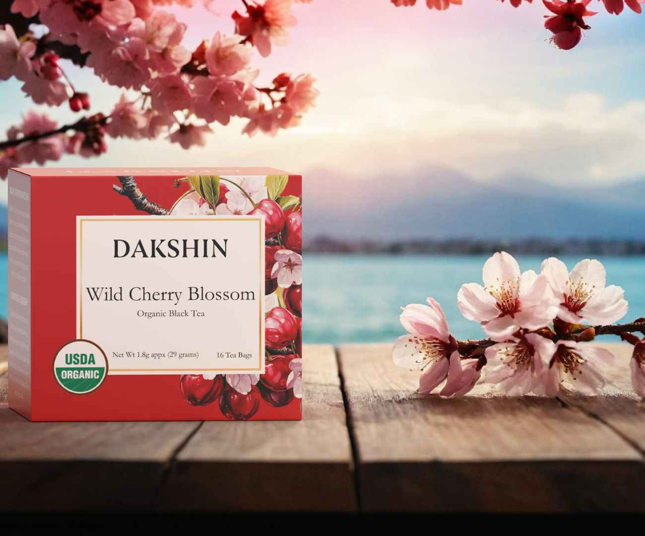Organic Wild Cherry Blossom Tea - Wellness by Dakshin